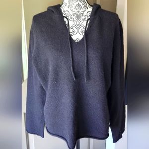 Banana Republic Sweater Hoodie, Size XL(but more like a L), Black Wool +